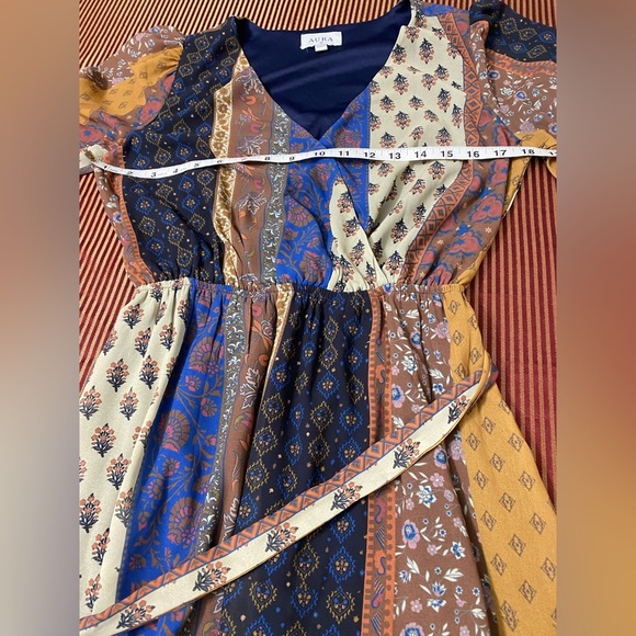 Aura Bohemian Patchwork Maxi Dress size S - Picture 5 of 9